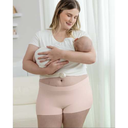 Grow with Me™ Maternity & Postpartum Boyshort | Soft Pink - Kindred Bravely