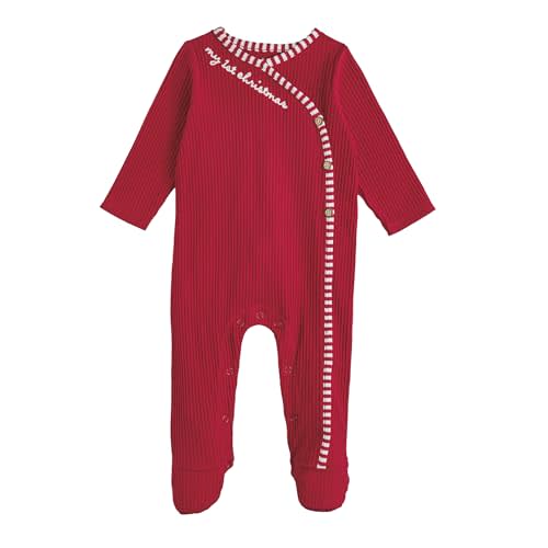 Mud Pie baby-boys Kids Christmas Red My 1st Christmas Sleeper