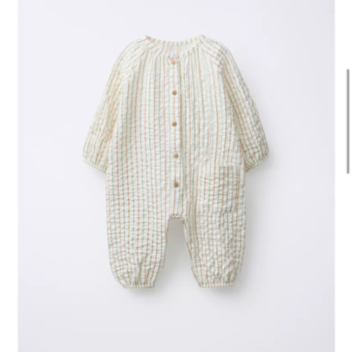 STRIPED ROMPER - Ecru | ZARA United States