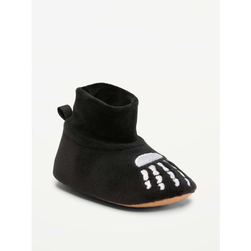 Velour Skeleton Slippers for Baby