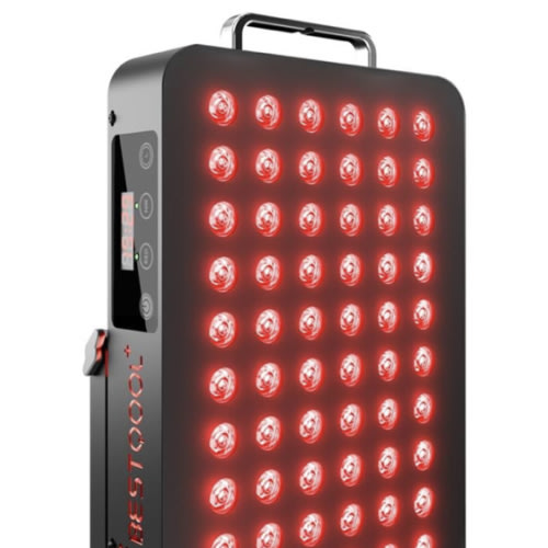BestQool Red Light Therapy, Dual Chip Clinical Grade LED Device with Near-Infrared Light 660nm 850nm High Power Panel, Ideal for Body, Face, Recovery, Improve Sleep, Skin Health, 105W (Black 60)