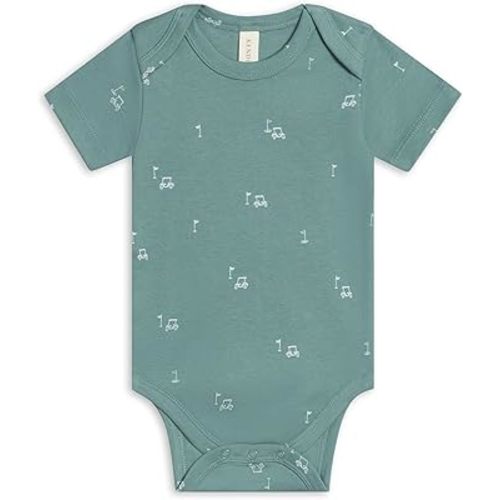 Colored Organics Unisex Newborn Organic Cotton Bodysuit - Short Sleeve Infant One Piece - Baby Boy and Girl Clothing