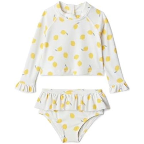 Amazon Essentials x Sofia Grainge Toddlers and Baby Girls' Two-Piece Long Sleeve Rashguard Set, Multipacks