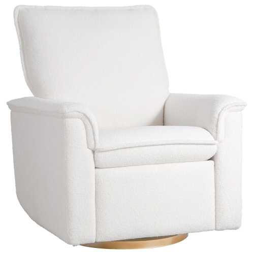 Baby Appleseed Anza Power Swivel Recliner in Snow