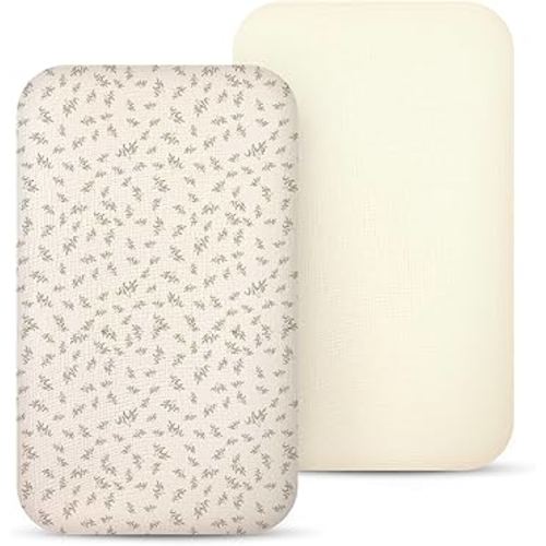 lulumoon Muslin Bassinet Sheets Baby: Cotton Bedside Sleeper Bassinet Sheets Fitted for Boys and Girls