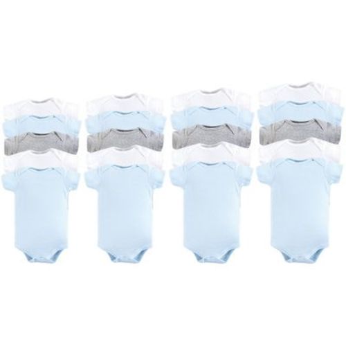 Luvable Friends Baby Boys Cotton Bodysuits 20pk, Blue Gray, 0-12 Months