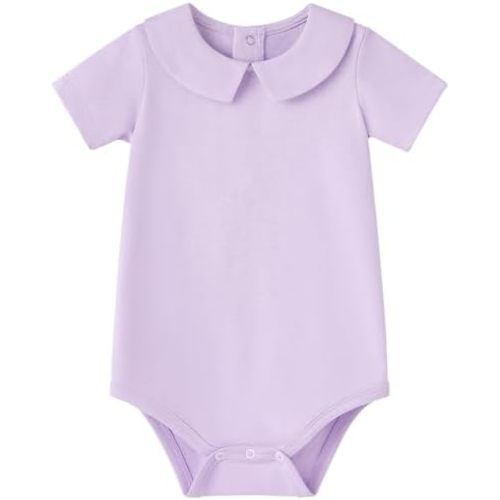 0-3 MO:: pureborn Baby Girls Boys Bodysuit Super Soft Cotton Romper 0-24 Months