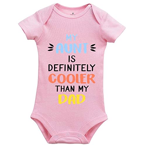My Aunt is Definitely Cooler Than My Dad Baby Toddler Long Sleeve Bodysuit