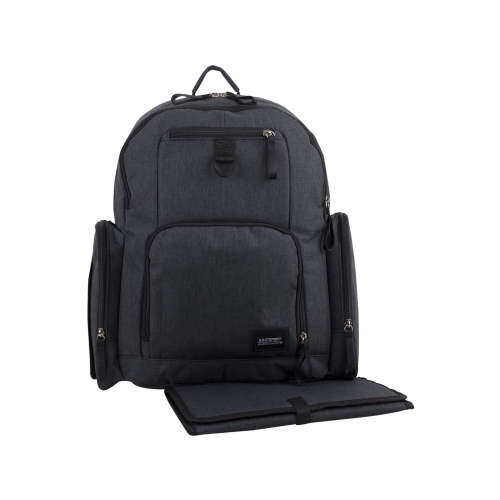 Eastsport Multi-Function Bond St. Large Diaper Backpack with Changing Pad, Dark Grey