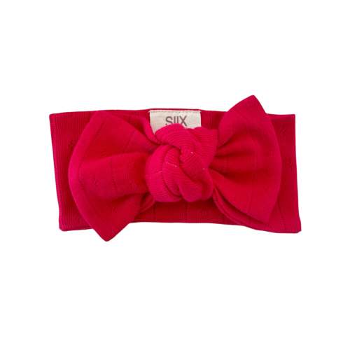 Red / Organic Pointelle Bow