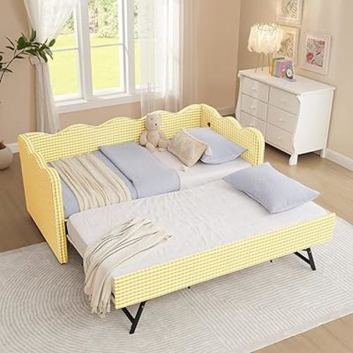 Yellow Gingham Trundle