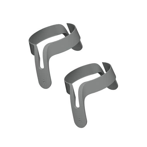 Nanobebe Flexy Bottle Handles, Easy-Grip Ergonomic Handles, Transitional Sippy Cup Handles 2-Pack, Grey
