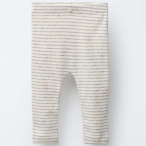 STRIPED LEGGINGS - Ecru / Navy | ZARA United States
