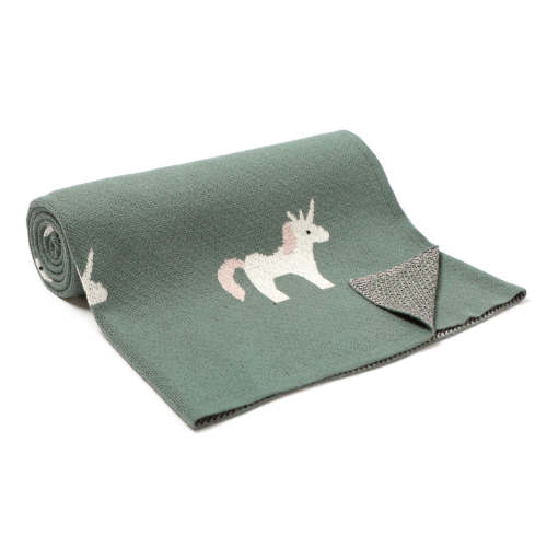 Cotton Swaddle Blanket / Sage Unicorn + sett – One Mercantile / Sett