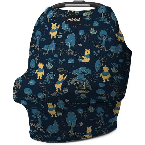 Milk Snob Original Disney 5-in-1 Cover, Winnie The Pooh, Added Privacy for Breastfeeding, Baby Car Seat, Carrier, Stroller, High Chair, Shopping Cart, Lounger Canopy - Newborn Essentials, Nursing Top