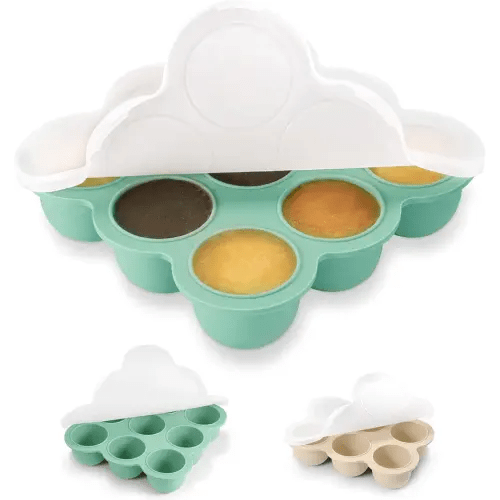 2 Pack Baby Food Freezer Tray with Lids, Silicone Food Storage Container for Homemade Purees