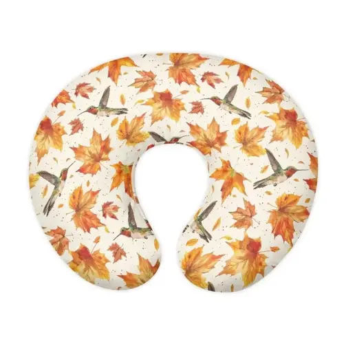 Maple Leaf Hummingbird Nursing Pillow Covers for Boys Soft and Stretchy Pillow Covers Girls Nursing Slipcover Breastfeeding Pillow Covers for Baby Fits Infant Nursing Pillow Case