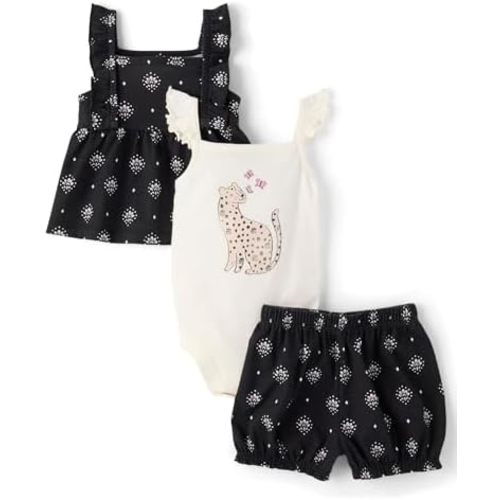 The Children's Place Baby Girls' And Newborn 3-piece Playwear Outfit