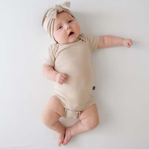 Knotted Bow Headband in Bisque