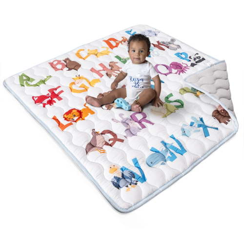 Beavtaens Baby Play Mat, 50x50 Inch, Non-Slip, Soft for Infants 0-4 Years, Animal Design