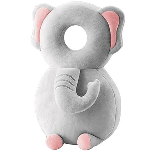 Baby Walker Head Protector Toddler Adjustable Baby Head Protection Backpack Wear Safety Pad (Elephant)