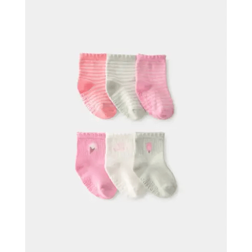 Baby Girl 6-Pack Ice Cream Socks - Pink/Ivory | Carter's