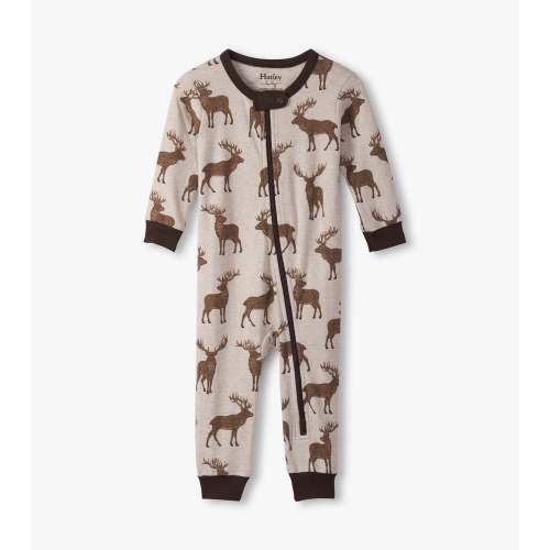 Baby Pine Brush Stags Cotton Sleeper