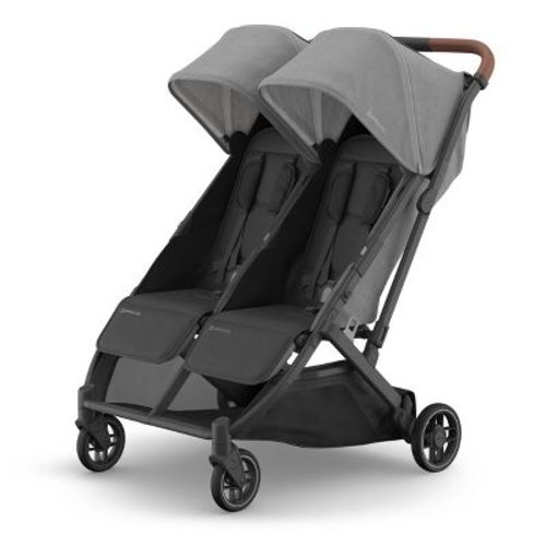 UPPAbaby Minu Duo Double Seater Lightweight Stroller - Greyson: Lightweight, Flat-Free Tires, Maximum Capacity 50 lbs, 5.5" Front Wheels