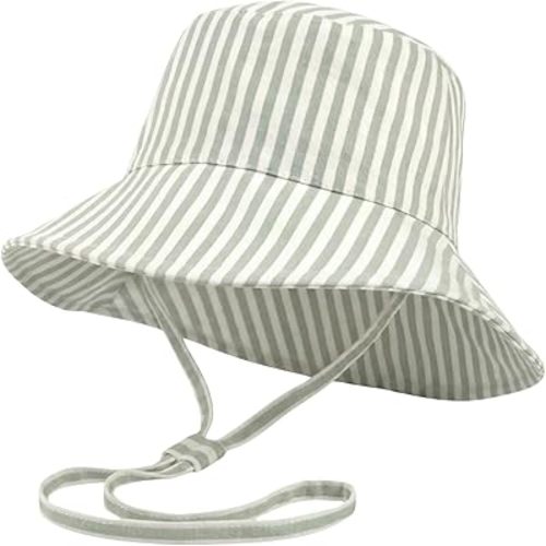 Beautiful Baby Sun Hat 0-6 Months - Adjustable Toddler Hat with UPF 50+ Sun Protection - Cute Kids Bucket Hat for Beach