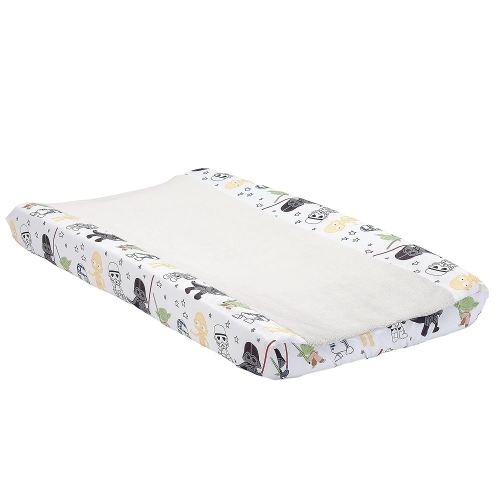 Lambs & Ivy Star Wars Classic Changing Pad Cover - Yoda/Darth Vader/R2-D2/C-3PO