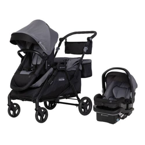 Baby Trend Journey All-in-One Stroller to Wagon Travel System with EZ-Lift Pro Infant Car Seat - Cosmic Black