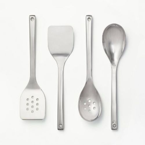 4pc Stainless Steel Kitchen Utensil Set Silver - Figmint™