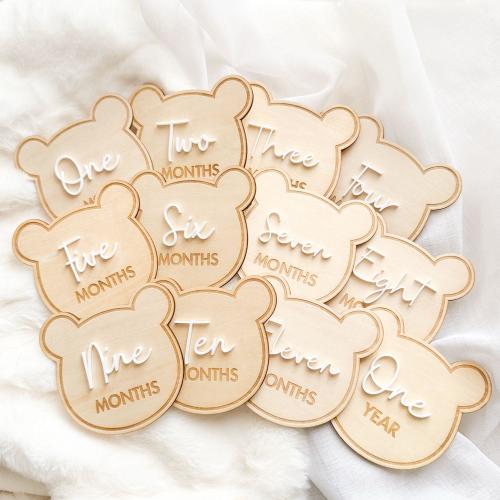 Teddy Bear Baby Monthly Milestone Set – 1 to 12 Months + One Year