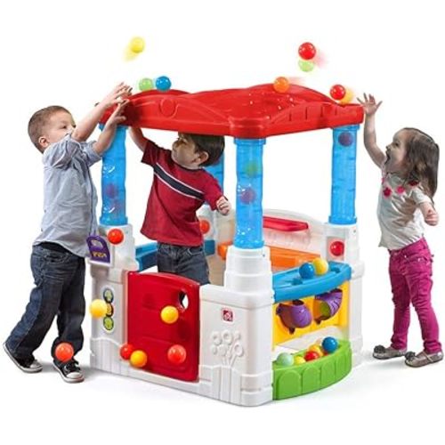 Step2 Crazy Maze Toddler Ball Pit, Kids Playhouse, Indoor/Outdoor Playset, Interactive Play with Sounds, Includes 20 Colorful Balls, Made of Durable Plastic, For Toddlers 1.5+ Years Old