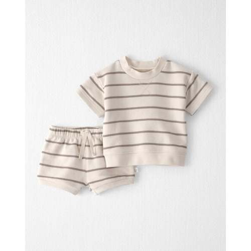 Baby 2-Piece Organic Cotton Top & Short Set in Stripes - Little Planet | Carter's