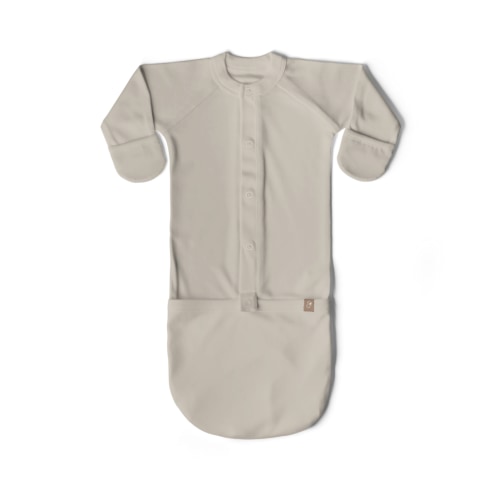 Birch Convertible Baby Gown | Organic Sleeper Preemie-6M – goumikids