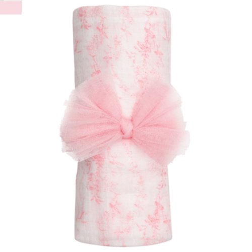 Pink Toile Swaddle & Headband Set | Elegant Baby Essentials Set | Mud Pie