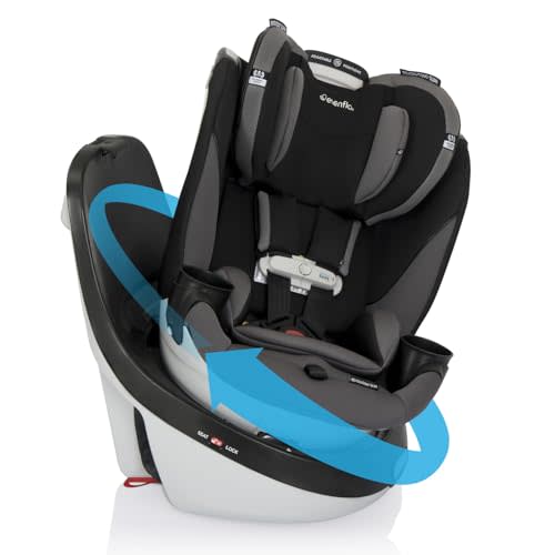 Evenflo Gold Revolve360 Slim 2-in-1 Rotational Car Seat with SensorSafe (Obsidian Black)