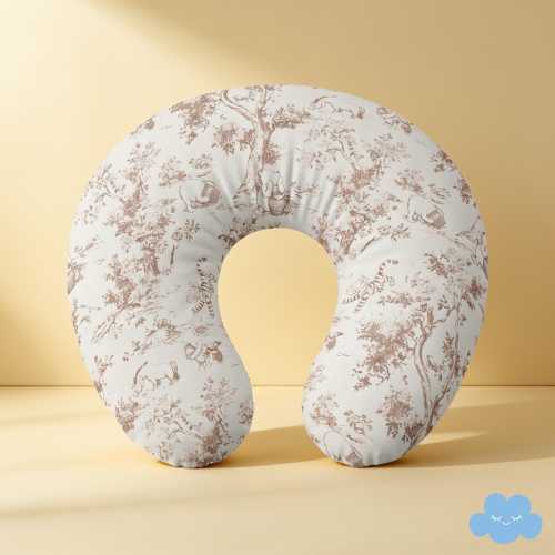Neutral Toile Nursing Pillow Cover