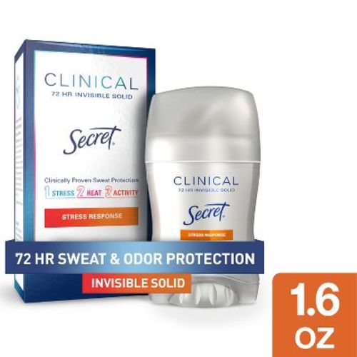 Secret Clinical Strength Invisible Solid Antiperspirant & Deodorant for Women - Stress Response - 1.6oz