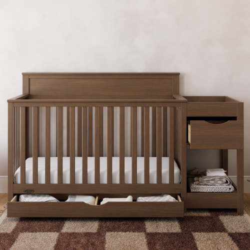 Graco Shiloh Convertible Baby Crib and Changer, Hazelnut