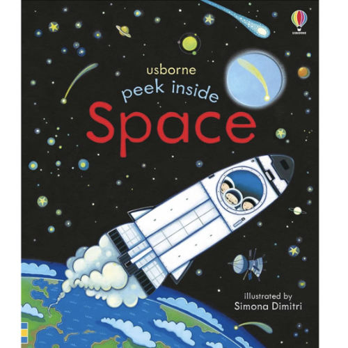 Peek Inside Space: A Lift-the-Flap Book About the Solar System, Moon, and Stars for Children (Ages 3-5)