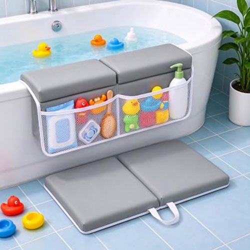 Bath Kneeler and Elbow Rest Pad Set, 1.5‑Inch Thick Memory Foam