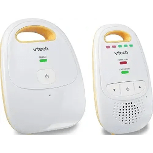 VTech Audio Baby Monitor — No Static DECT 6.0, No WiFi, Hack-Proof | 8Hr Battery, Belt Clip, 1000ft Range, 5-Level Sound Indicator | DM111