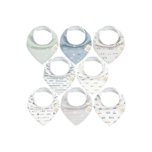 8-Pack Organic Bandana Bibs