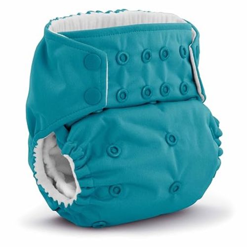 Kanga Care Rumparooz G3 Stay Dry Cloth Diaper Reusable One Size Pocket Diaper Patented Inner Double Gusset 2 pcs Microfiber Insert Soaker (6-55+ lbs) - Caribbean