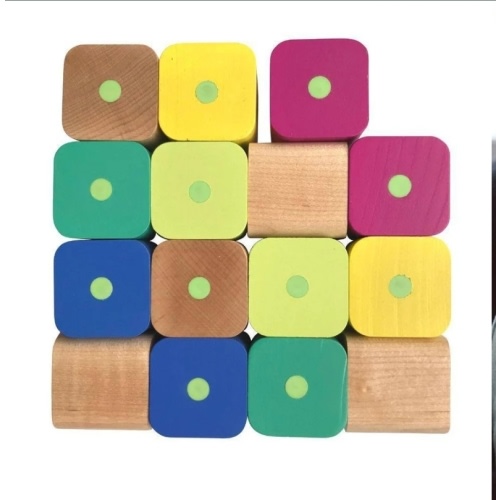 Baby's First Magnetic Wooden Blocks, 15-Piece Set