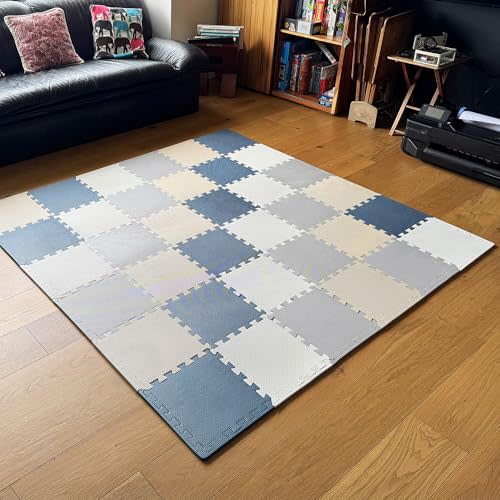 MioTetto Baby Play Mat, Soft Foam Floor Tiles for Kids. Adjustable Interlocking Foam Tiles, Fits with 74x74 Playpen Baby mat for Crawling & Development, Safe & Non-Toxic Playmat for Babies 6-12 Months