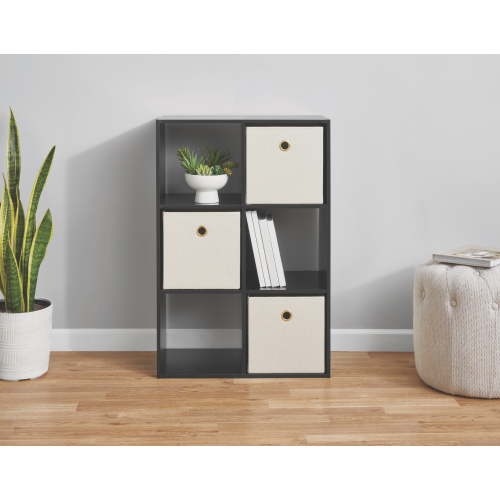 6 Cube Storage Organizer, Black