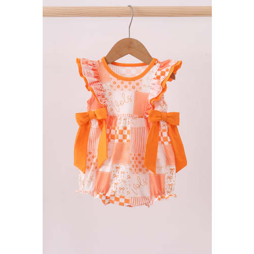 Orange Tennessee patchwork ruffle bubble